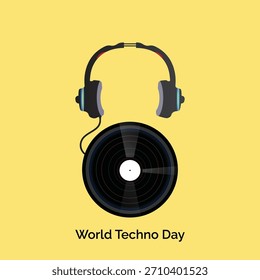 World Techno Day, December 9 vector, illustration.