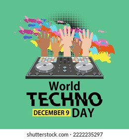 World techno day text banner design illustration - Powered by Shutterstock - Get 15% off with code: PIKWIZARD15