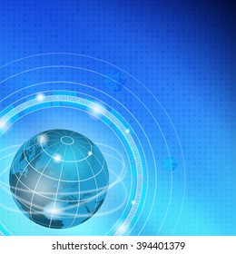 world technology background beautiful colors vector illustration