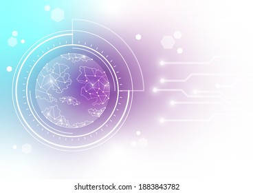 world and technology background, business, wallpaper, cyberspace around the world with electronic system