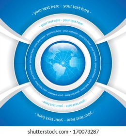 World technology brochure vector