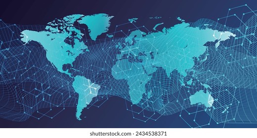 Fondo de textura digital de tecnología mundial