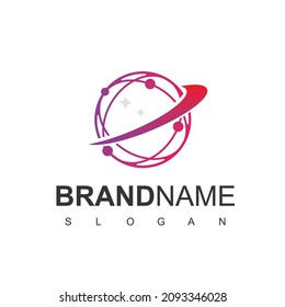 Plantilla De Diseño De Logotipos Del Mundo De La Tecnología