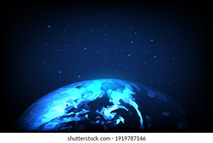 World, Technology vector, Abstract space vector background
