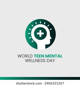 World Teen Mental Wellness Day. Mental Health background.