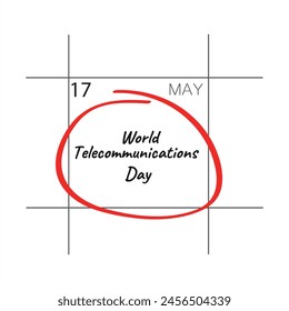 World Telecommunication Day, background or banner design template.