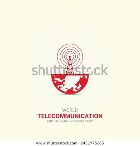 World Telecommunication day World Telecommunication day creative ads design social media post vector 3D illustration