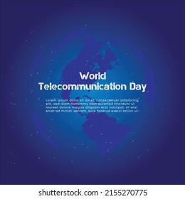 World Telecommunication Day poster background design template
