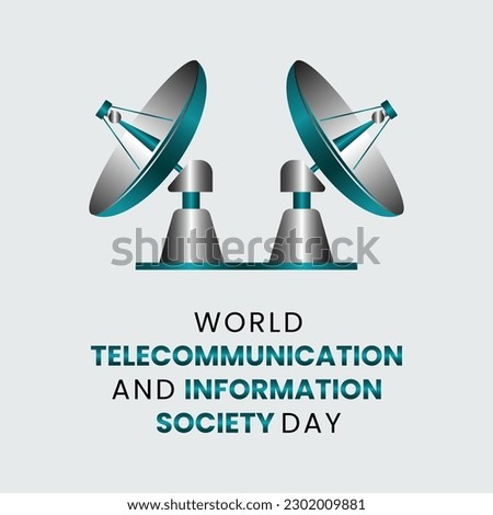 World Telecommunication and Information Day vector illustration template. Mobile or internet network vector illustration with satellite.