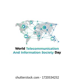 World Telecommunication And Information Society Day. Logo Icon Vector Template.