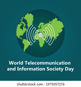 World Telecommunication and Information Society Day Vector illustration, World telecommunication day  May 17 poster.