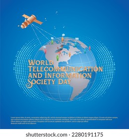 World Telecommunication and Information Society Day. Template for background, banner, card, poster. vector illustration.