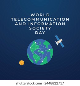 World Telecommunication and Information Society Day design template. satelite vector design. globe vector design. eps 10.