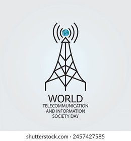World Telecommunication and Information Society Day vector file. Template banner, card, poster. flyer illustration..