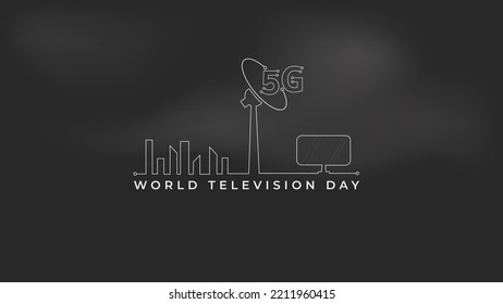 Día Mundial de la Televisión 21 de noviembre, diseño de arte en línea 4K UHD Tamaño