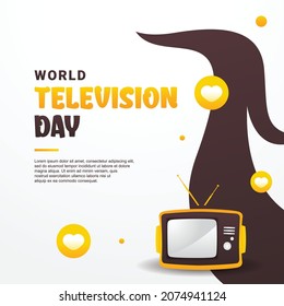 World Television Day Design Background For Greeting Moment