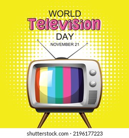 World Television Day Logo Design illustration