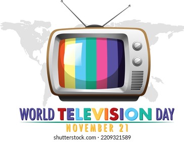 World Television Day Logo Design  illustration