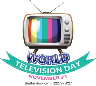 World Television Day Logo Design illustration