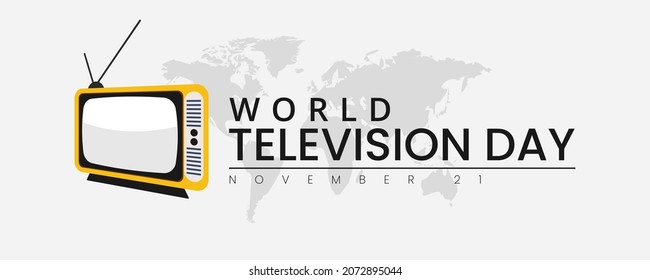 World Television Day. November 21. Vector Design Template. EPS10.