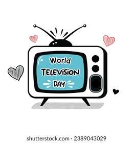 World television day november vector illustration 