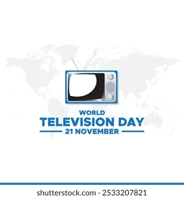 World Television Day on November 21, World Television Day illustration. Suitable for greeting card, poster and banner.
