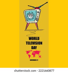 World Television Day, Poster and banner, December 21