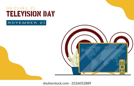 World Television Day template with LED television in the modern era