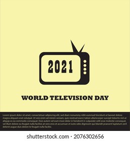 BANDEJA DE VECTOR DEL DÍA MUNDIAL DE LA TELEVISIÓN