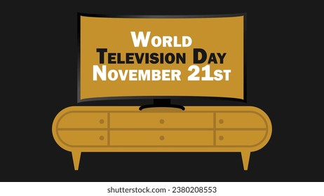 World Television Day vector banner design. Happy World Television Day modern minimal graphic poster illustration.