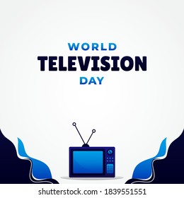 World Television Day Vector Design Illustration For Banner and Background