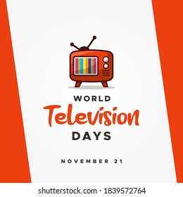 World Television Day Vector Design Illustration For Banner and Background