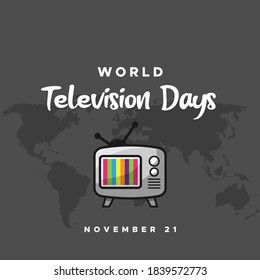 World Television Day Vector Design Illustration For Banner and Background