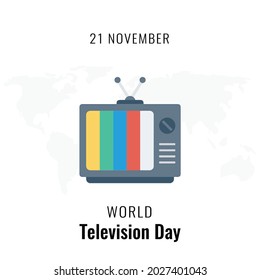 Día Mundial de la Televisión, Diseño de ilustraciones vectoriales.