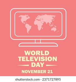 Ilustración del Vector del Día Mundial de la Televisión 