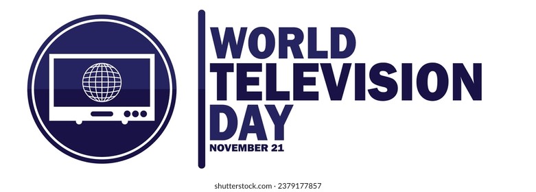 World Television Day Vector illustration. November 21. Holiday concept. Template for background, banner, card, poster with text inscription. 