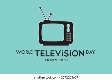 World Television Day vector. Television simple icon. Retro TV icon. Black vintage Television. Television Day Poster, November 21. Important day