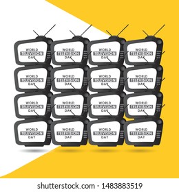 World television day vector template for celebrations.