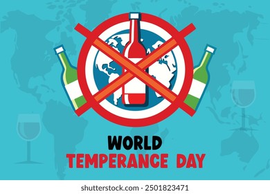 World Temperance Day Background Vector Healthy Lifestyle and Awareness Design