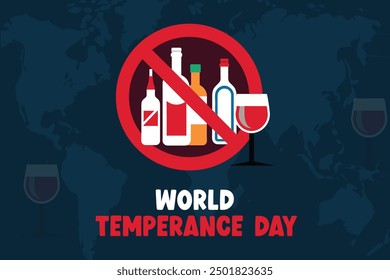 World Temperance Day Background Vector Healthy Lifestyle and Awareness Design