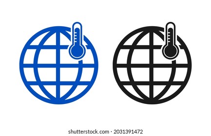 world temperature logo template illustration