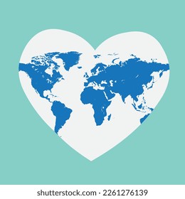 World Template Design on green background