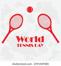 World Tennis Day social media post editable eps file