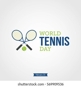 World Tennis Day Vector Illustration Stock Vector (Royalty Free) 569909536