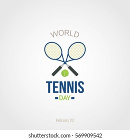 World Tennis Day Vector Illustration Stock Vector (Royalty Free ...