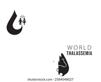 World Thalassaemia day. background, banner, card, poster, template. Vector illustration. thalassaemia day silhoutte