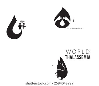 World Thalassaemia day. background, banner, card, poster, template. Vector illustration. thalassaemia day Vector illustration of World Thalas social media feed template