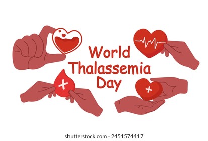 World Thalassemia Day. Flat graphic vector illustration isolated on white background.
