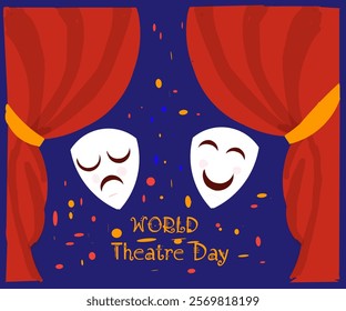 World theater day illustration design