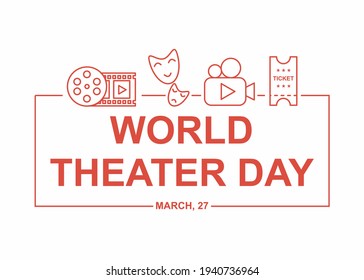 World theater day illustration. Easy to edit with vector file. Can use for your creative content. Especially about World Press freedom day campaign in this march.